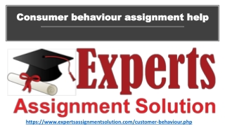 Consumer behaviour assignment help
