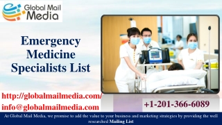 Emergency Medicine Specialists List