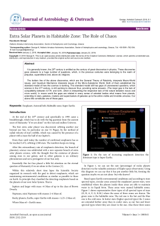 Extra Solar Planets in Habitable Zone: The Role of Chaos