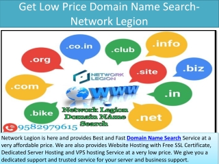 Get Full Secure Website Hosting, Domain Name and Dedicated Server Hosting- Network Legion