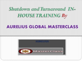 Shutdown and Turnaround In- House Training