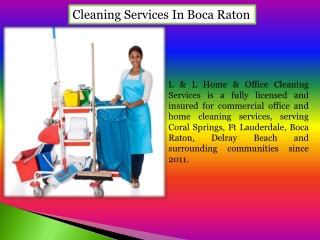 Cleaning Services in Boca Raton