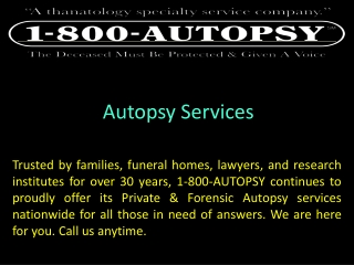 Autopsy Services