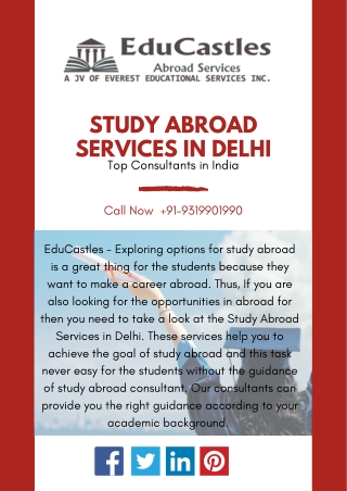 EduCastles - Top Study Abroad Services in Delhi, India