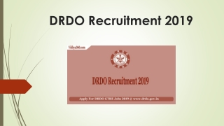 DRDO Recruitment 2019, Online Form For CEPTAM & Apprentice Jobs