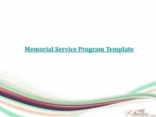 Memorial Service Program Template