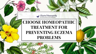 Choose homeopathic treatment for preventing eczema problems