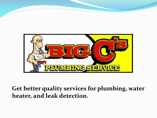 Why hire Tulsa plumbers from Big C’s Plumbing Services