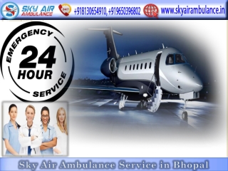 Sky Air Ambulance from Bhopal with Complete Medical Protection
