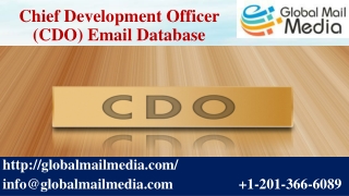 Chief Development Officer (CDO) Email Database