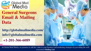 General Surgeons Email & Mailing data