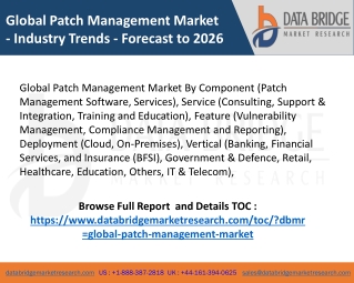 Global Patch Management Market - Industry Trends - Forecast to 2026