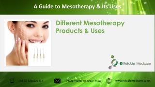 A Guide to Mesotherapy and Its Uses