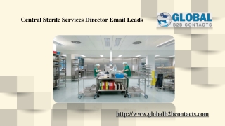 Central Sterile Services Director Email Leads