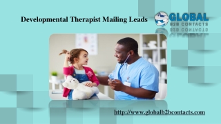 Developmental Therapist Mailing Leads