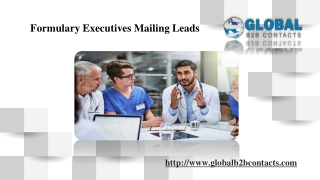 Formulary Executives Mailing Leads