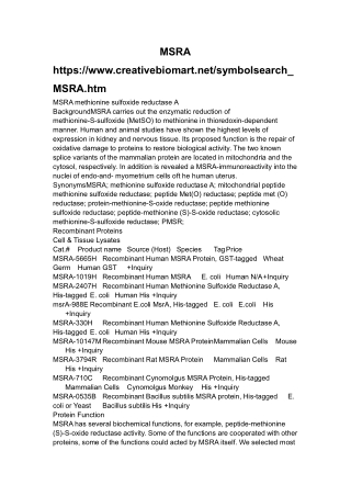 MSRA methionine sulfoxide reductase A