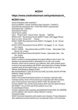 neutral cholesterol ester hydrolase 1