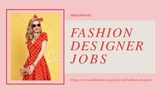 FASHION DESIGNER JOBS