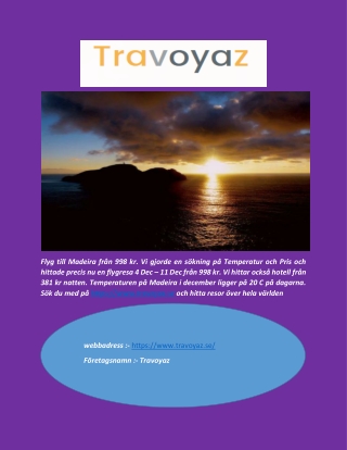 Res till Madeira - Travoyaz