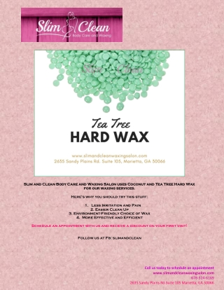 Tea Tree Hard Wax | Slim and Clean