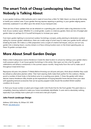 Some Known Details About Garden Designers