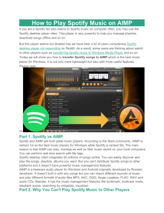 How to Stream Spotify Music to AIMP