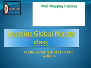 WELL PLUGGING TRAINING