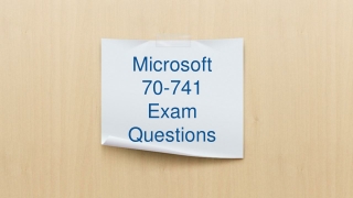 MCSA Windows Server 2016 70-741 Exam Questions