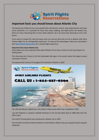 Important facts you should know about Atlantic City
