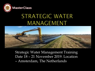 Strategic Water Management in Europe