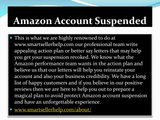 Suspended on Amazon-Smart Seller Help