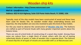 Wooden ship kits