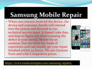 Samsung Mobile Repair-Total Care repair