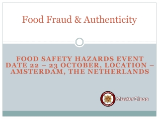 FOOD FRAUD TRAINING