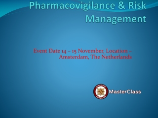 pharmacovigilance and risk management masterclass training