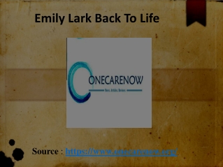 Emily Lark Back To Life