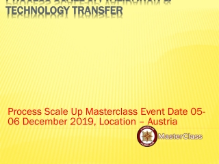 Process scale up training
