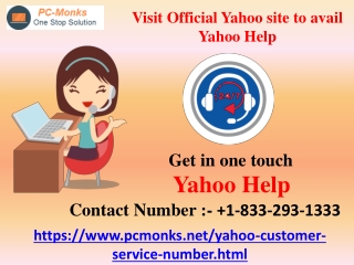 Visit Official Yahoo site to avail Yahoo Help