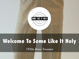 Detail Presentation About Some Like It Holy