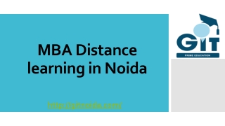 MBA Distance learning in Noida