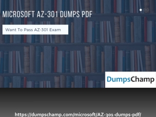 Microsoft AZ-301 Dumps pdf - Boost Your Confidence