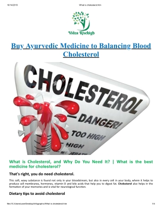 What is Best Medicine To Balance High Cholesterol Levels?