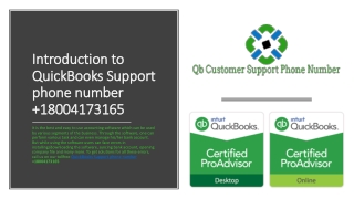 Introduction to QuickBooks Support phone number 18004173165