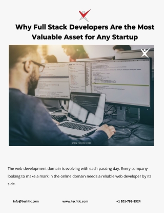 Why Full Stack Developers Are the Most Valuable Asset for Any Startup