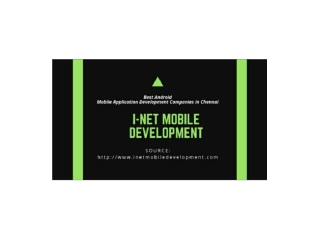Android app Development Company Chennai - iNet Mobile Development