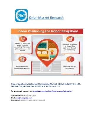 Indoor positioning & Indoor Navigations Market: Market Size, Market Share and Forecast 2019-2025