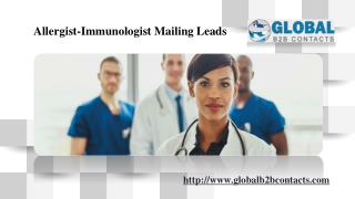 Allergist-Immunologist Mailing Leads