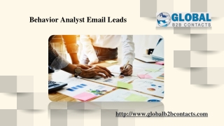 Behavior Analyst Email Leads