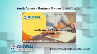 South America Business Owners Email Leads